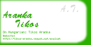 aranka tikos business card